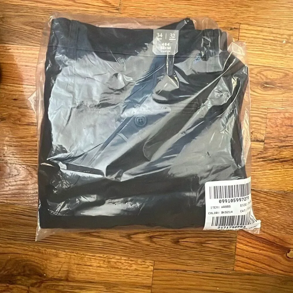 J. Crew 484 Slim-fit stretch chino pant in Onyx Grey size 34/32